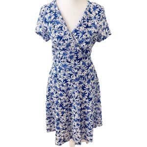 Ronni Nicole Dress Floral Blue & White Knee Length Size 6